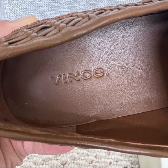 VINCE Stafford Womens Woven Leather Platform Slip On Sneakers - Picture 8 of 15